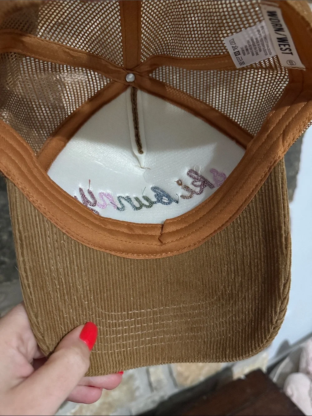 Ski Bunny Embroidered Corduroy Cap